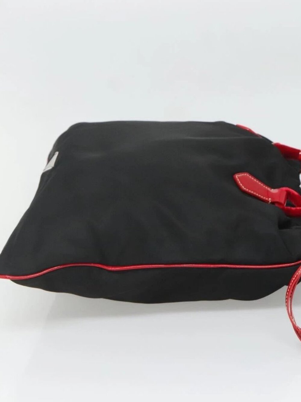 PRADA Tote Bag Nylon Black Silver Auth - Picture 7 of 16